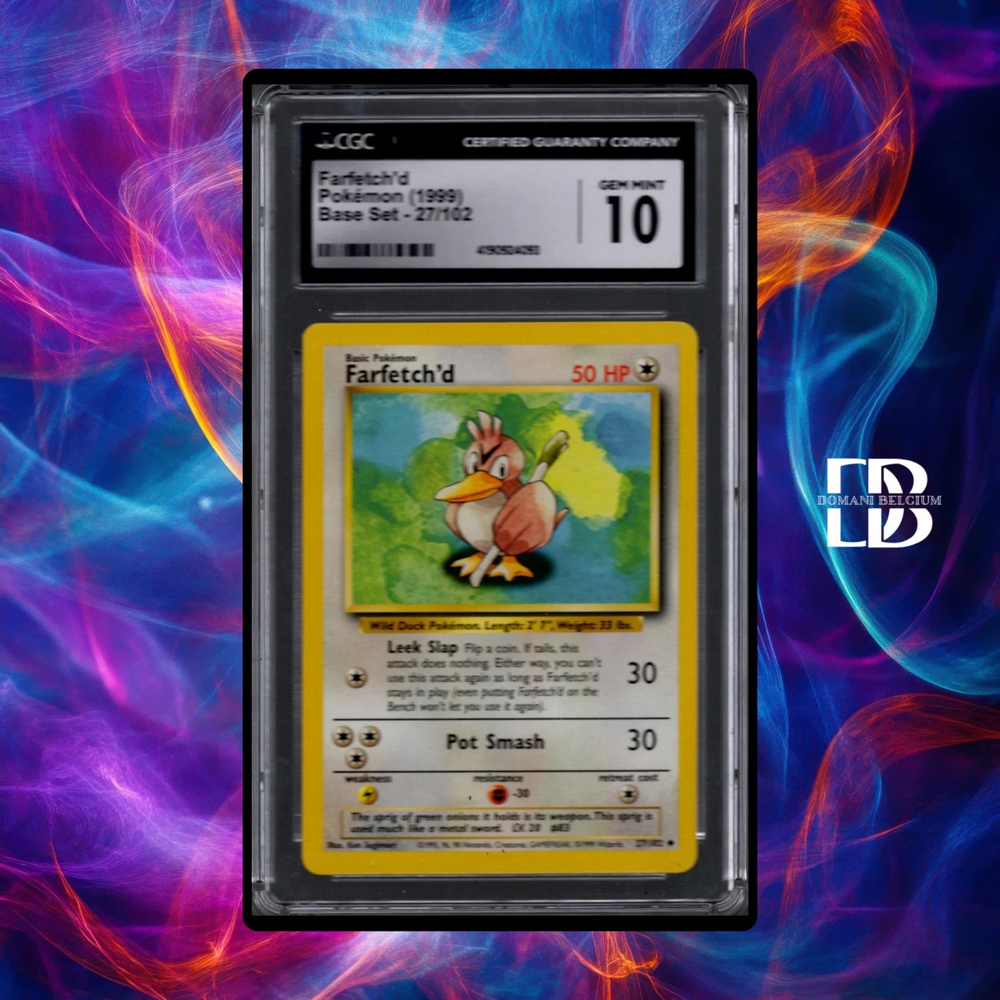 Pokémon Farfetch’d 1999 Base Set 27/102 CGC 10 PRISTINE Graded Card