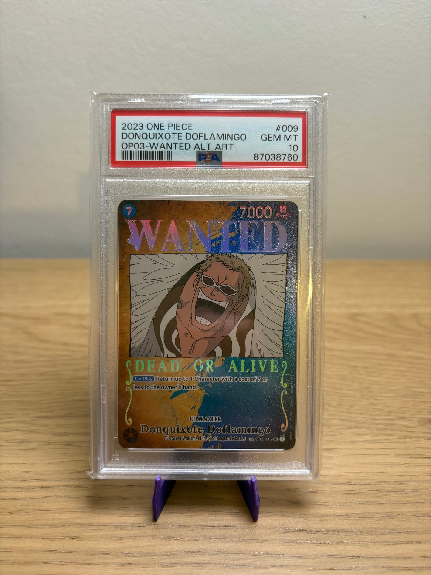 One Piece Donquixote Doflamingo PSA 10 GEM MINT Graded Card - Mint Condition