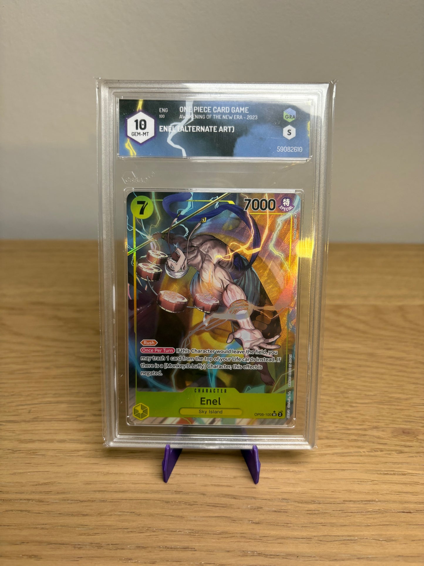 One Piece Enel Alternate Art OP05-100 Awakening of the New Era (Graad 10)