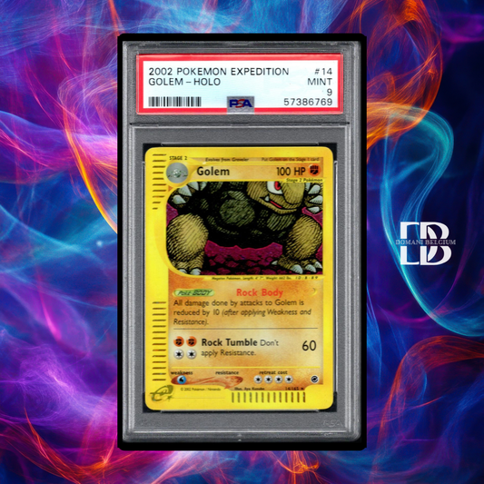 Golem [Reverse Holo] #14 – Pokémon Expedition – PSA 9