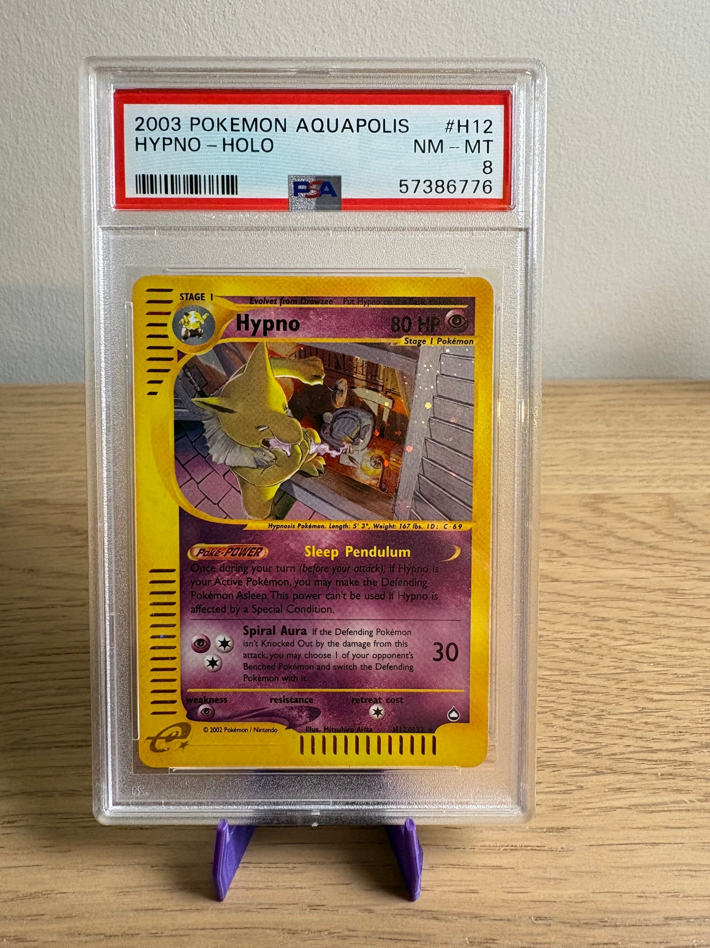 Hypno #H12 – Pokémon Aquapolis – PSA 8