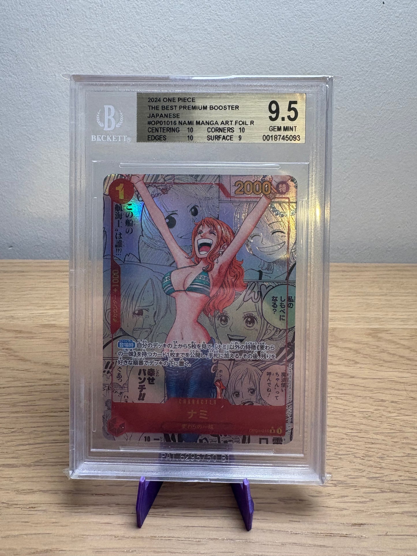 One Piece Nami [Manga PRB01] OP01-016 Japanese Romance Dawn BGS 9.5